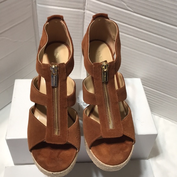 Michael kors suede leather upper espadrilles with front zipper - Picture 2 of 8